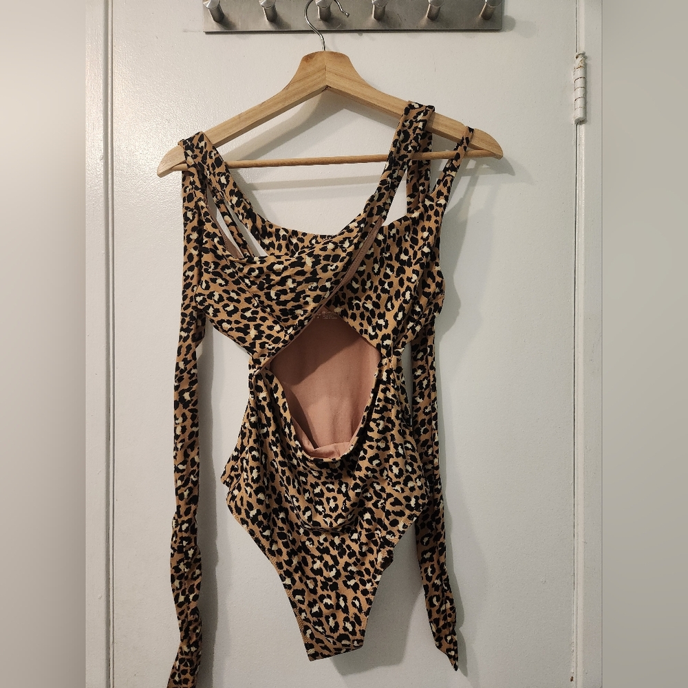 Animal print Aerie one piece bathing suit, size medium